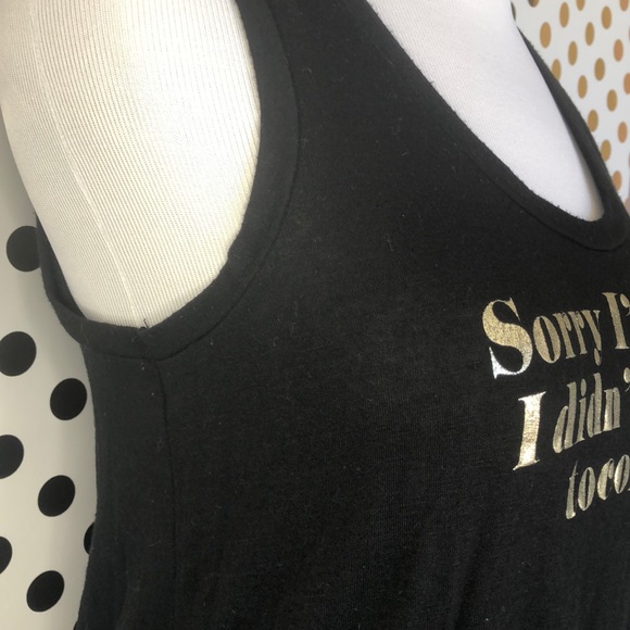 EXPRESS ONE ELEVEN Muscle Tank Sorry I’m Late - Picture 2 of 7